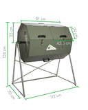 Compostera giratoria metálica modelo JK-270