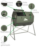 Compostera giratoria metálica modelo JK-270